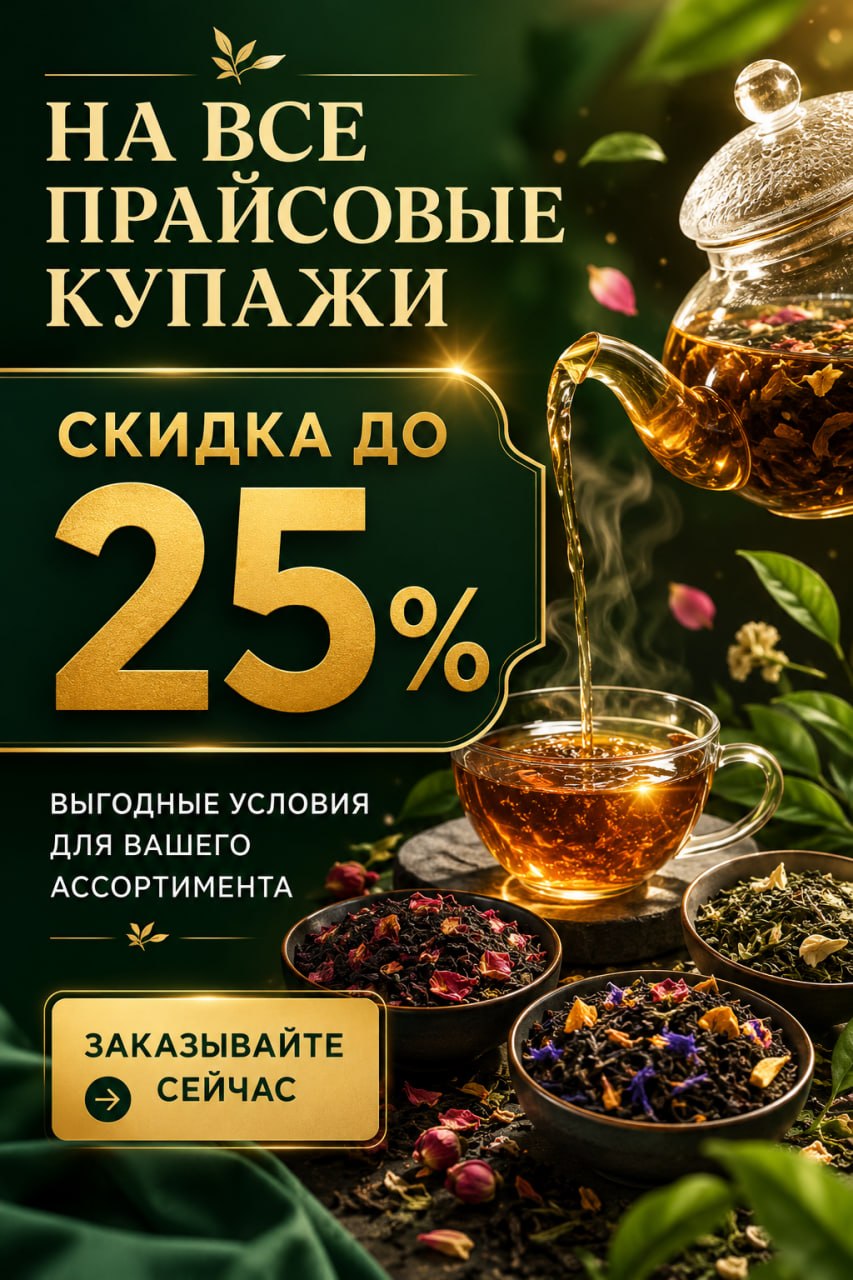 Скидка до 25% на прайсовые купажи
